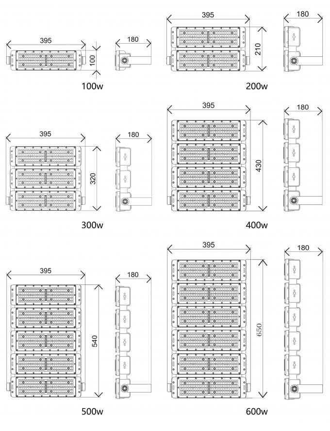Καλή τιμή 100W Μονούλα Φώτα Κατακλυσμού IP65 Ανερόστεγοι Αντιπροσωπευτές φωτισμού υψηλού σταδίου 12