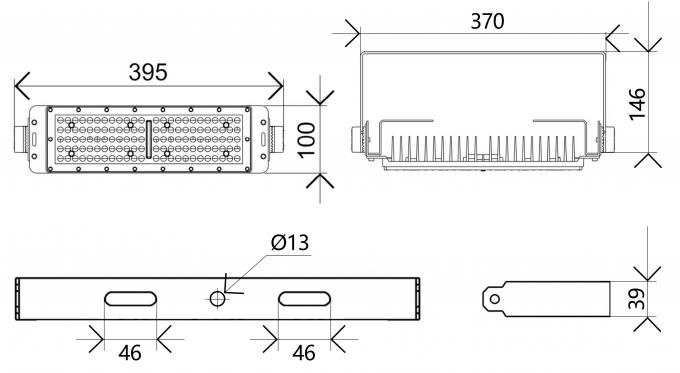 Καλή τιμή 100W Μονούλα Φώτα Κατακλυσμού IP65 Ανερόστεγοι Αντιπροσωπευτές φωτισμού υψηλού σταδίου 13