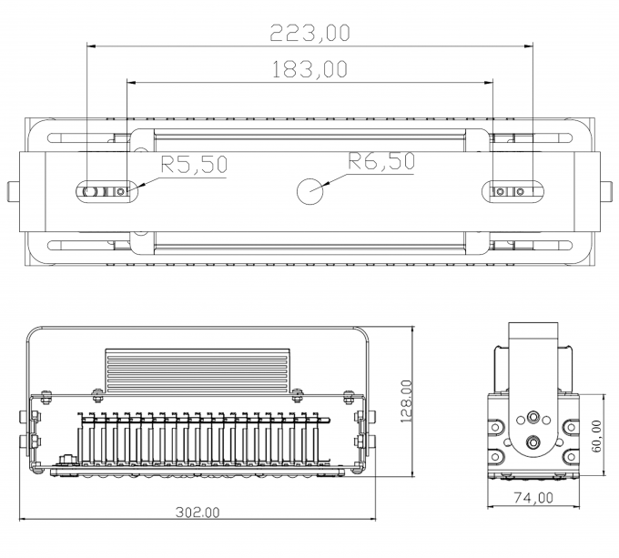 50W 100W 150W 200W 250W 300W Αλουμινίου Fin LED φώτα IP65 8