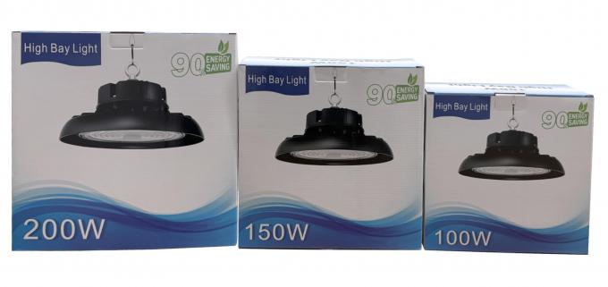 170lm/w Υψηλή φωτεινότητα UFO High Bay Lights Υποστήριξη 3CCT με αισθητήρα κίνησης Αποθήκη Βιομηχανικά λαμπτήρες 9