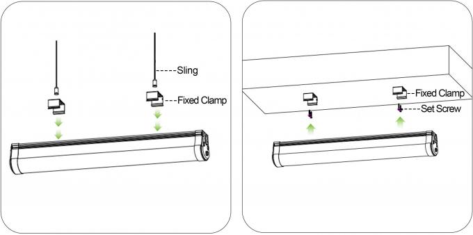 Φθηνότερη τιμή 36W LED γραμμικά φώτα Τρι-απορριπτό σωλήνα για πάρκινγκ γκαράζ Αδιάβροχο 1200mm 12