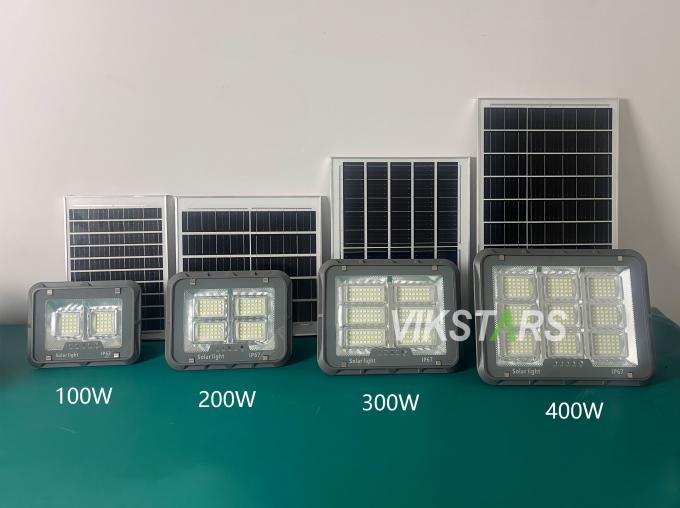 Τελευταίο ηλιακό φως κήπου 100W 200W 300W 400W Ηλιακά φώτα εξωτερικού χώρου για φωτισμό αυλής Ηλιακό προβολέα 0
