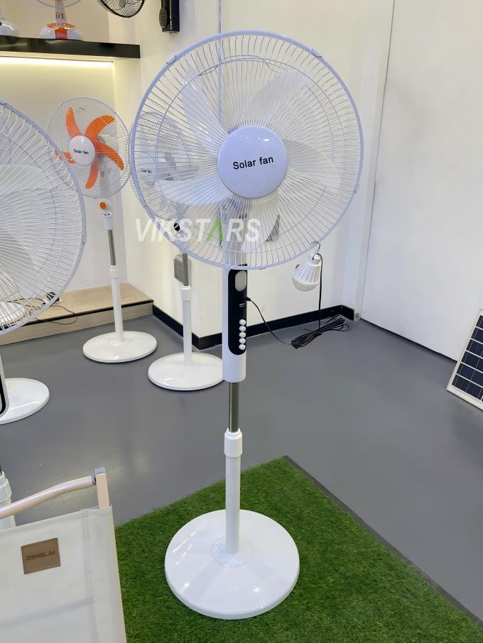 Ηλιακός Όρθιος Ανεμιστήρας 16 ιντσών με Φως Εξοικονόμησης Ενέργειας Για Υπαίθριο Camping Ψάρεμα 16