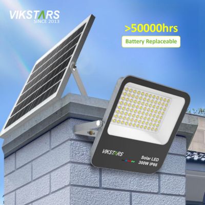 Αγορά Αντικατάσταση μπαταρίας 60w 100w 200w 300w Ηλιακά φώτα πλημμύρας με γυάλινο κάλυμμα σε απευθείας σύνδεση κατασκευή
