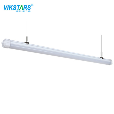 Batten αδιάβροχη 180deg των γκρίζων 72W τρι οδηγήσεων απόδειξης ελαφριά γωνία ακτίνων